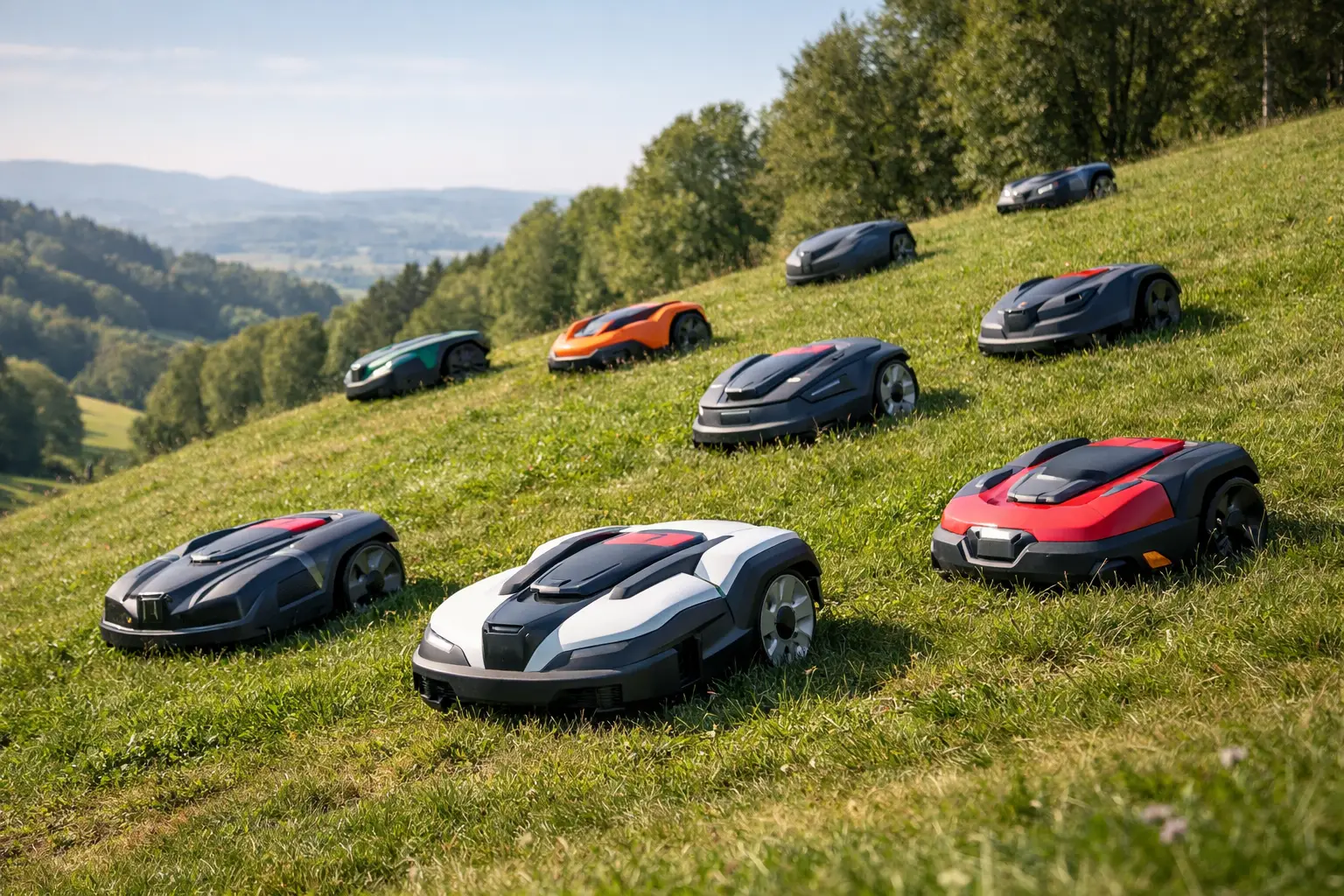 8 meilleurs robots tondeuses pour pente